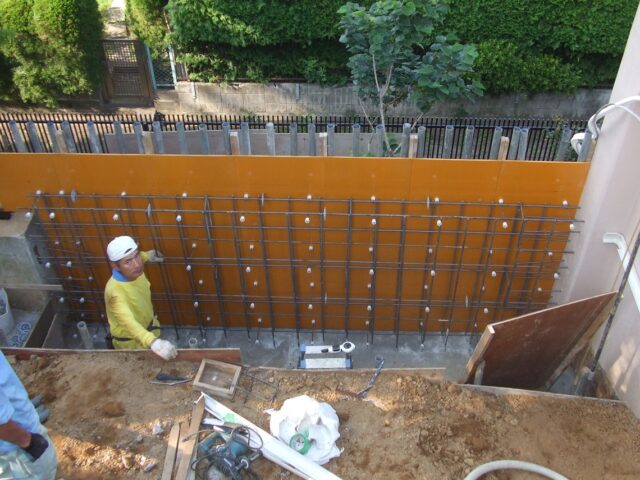 擁壁・鉄筋組立