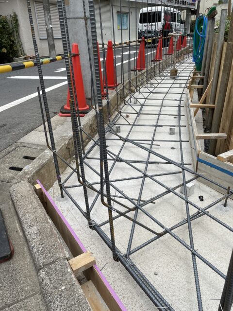 擁壁・鉄筋組立